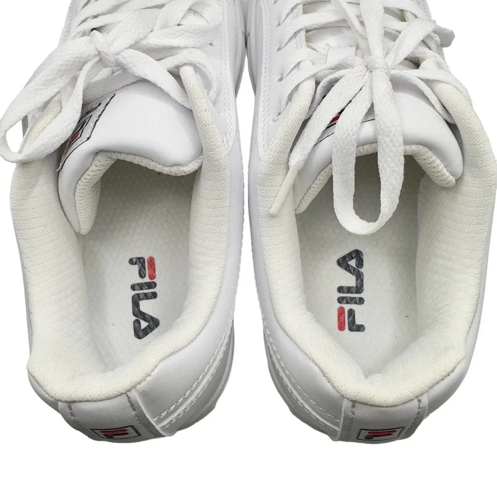 Fila | Women | White Amalfi Faux Leather Casual Sneakers | Size 8